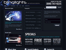 Tablet Screenshot of blinglights.us